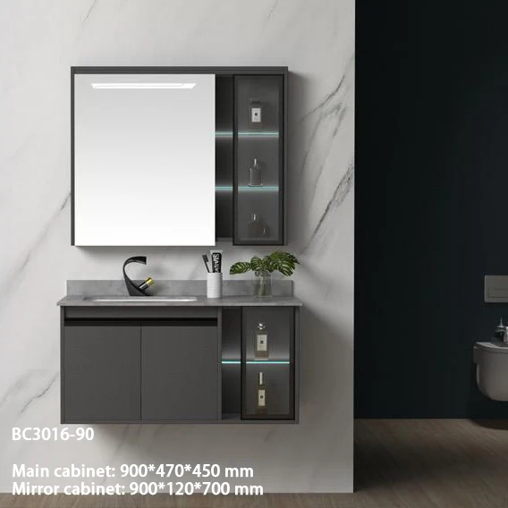 100CM Contemporary Bathroom Wall Cabinet Antique Cabinets And Wash Basin Bath Room 30 Inch Floating Vanity