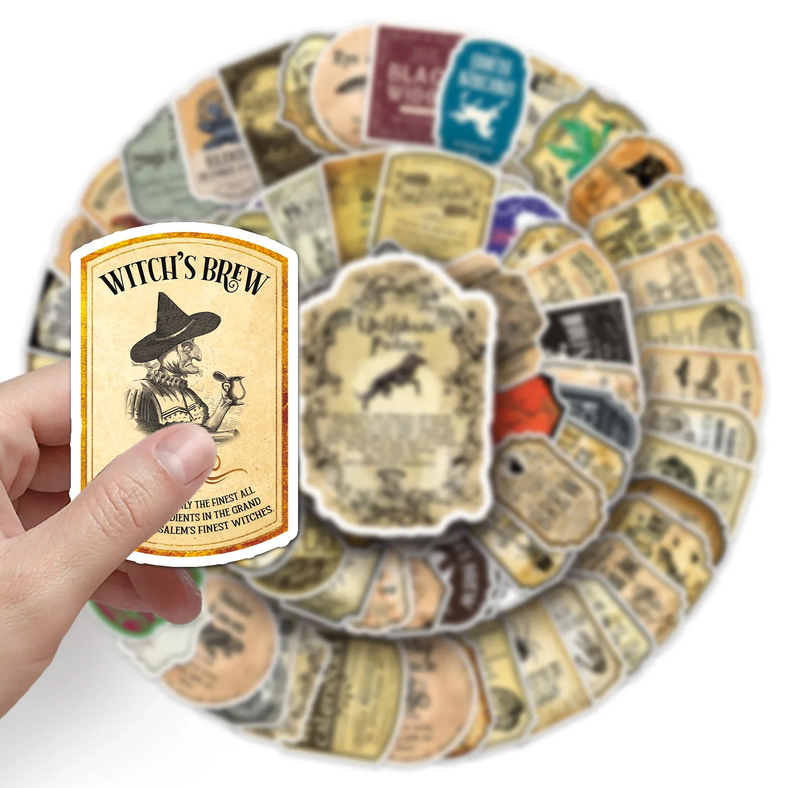 

50/100Pcs Cartoonish Potion Labels Stickers DIY Graffiti Decoration Skateboard Fridge Laptop Thermos Cup Waterproof