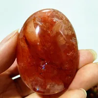 high quality Natural Stone Red Hematoid quartz Crystal palm Meditate And Chakra Healing Feng Shui Crystal Home Decoration 1