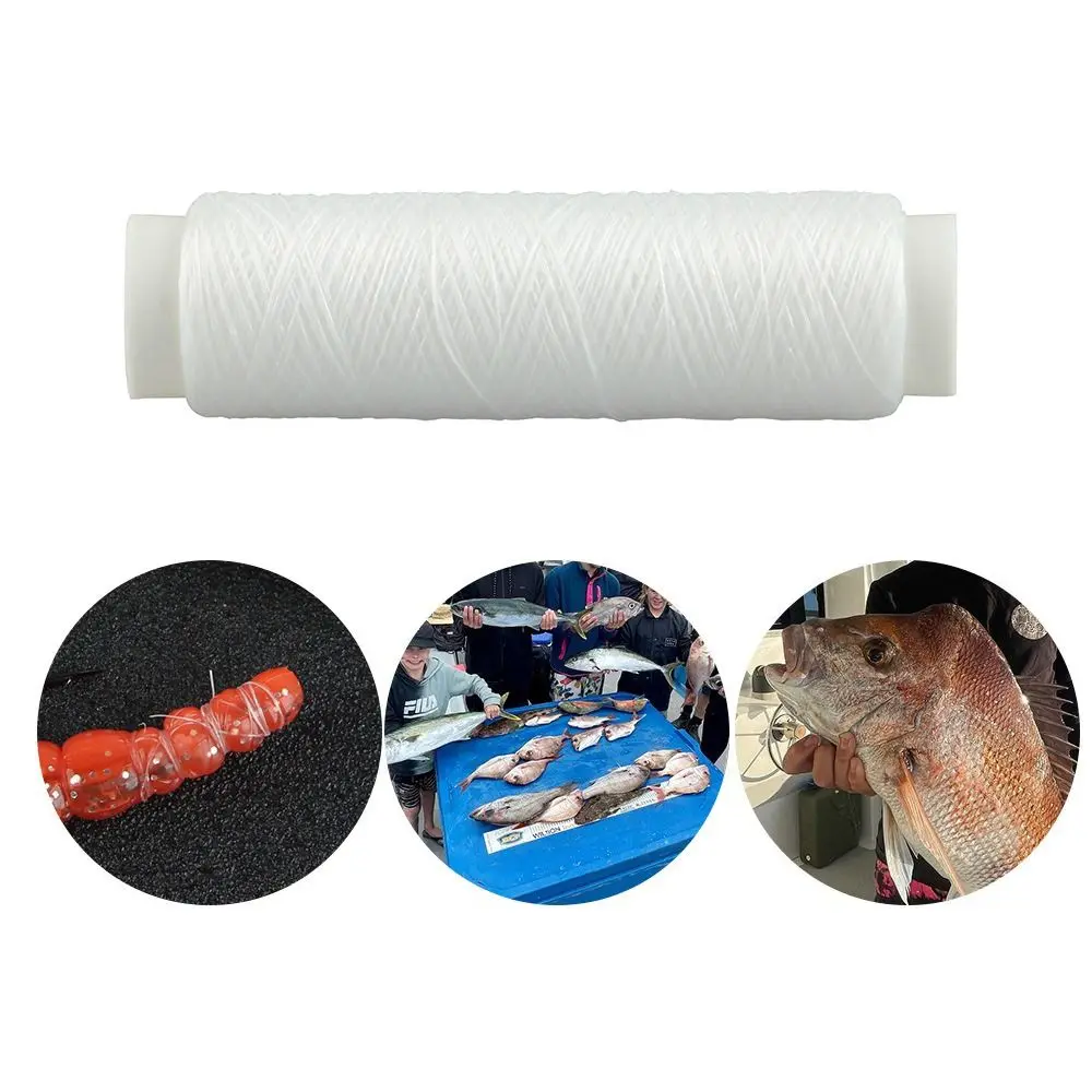 1Pc 250m Fishing Rubber Band Line Fishing Accessory Nylon 0.2mm Bait Elastic Thread Elastic Invisible Fishing Bait Line