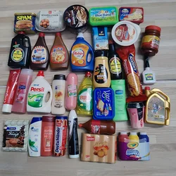 Miniature Snacks Food Supermarket Necessities, Dollhouse Cute Shampoo Toothpaste Tissue for doll Accessories Toys