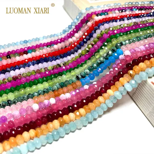 조각 보석을 위한 완벽한 스페이서: 천연석 3*4MM 평면 Rondelle 스페이서 비즈 추천
