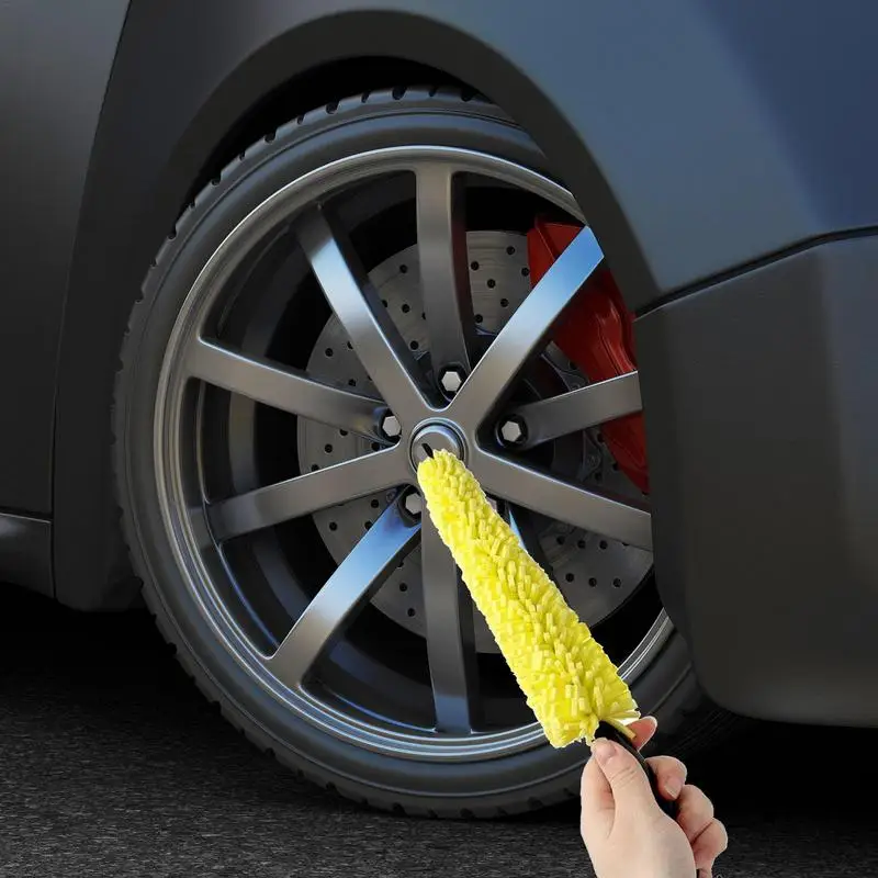 Spazzola Per Ruote Lug Nuts & Wheel Cleaner Car Rim Scrubber Cleaner Duster Universal Car Detailing Accessorio Per La Pulizia Per La Ruota Dei Pneumat