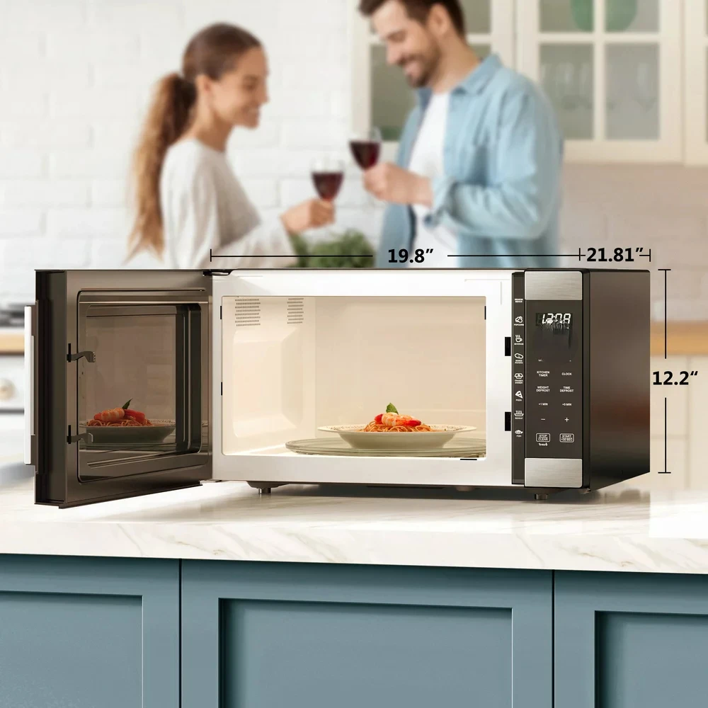 Vissani Black Stainless Steel 1,100 Watt Countertop Microwave  VSCMWE16S3SW-11 - The Home Depot