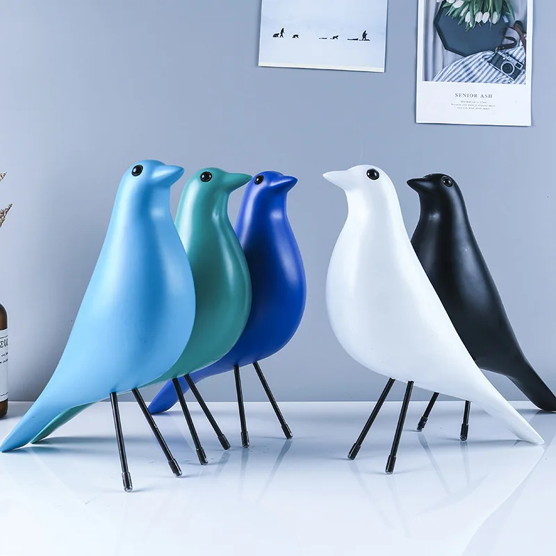 Resin Home Decorations Eames Bird Inspiration Figurines Birds Eames