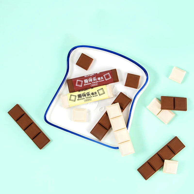 

1 Pcs Eraser Chocolate Shape Cartoon Eraser Study Stationery