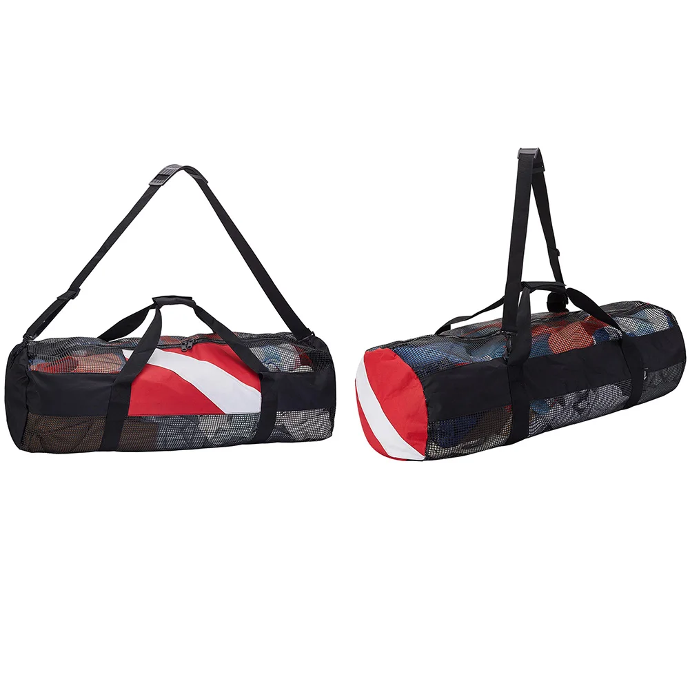 Extra Large Dive Beach Bags Portable Scuba Diving Mesh Tote with Adjustable Shoulder Strap Snorkeling Gear Organizer diving storage bag diving mesh bag scuba diving equipment