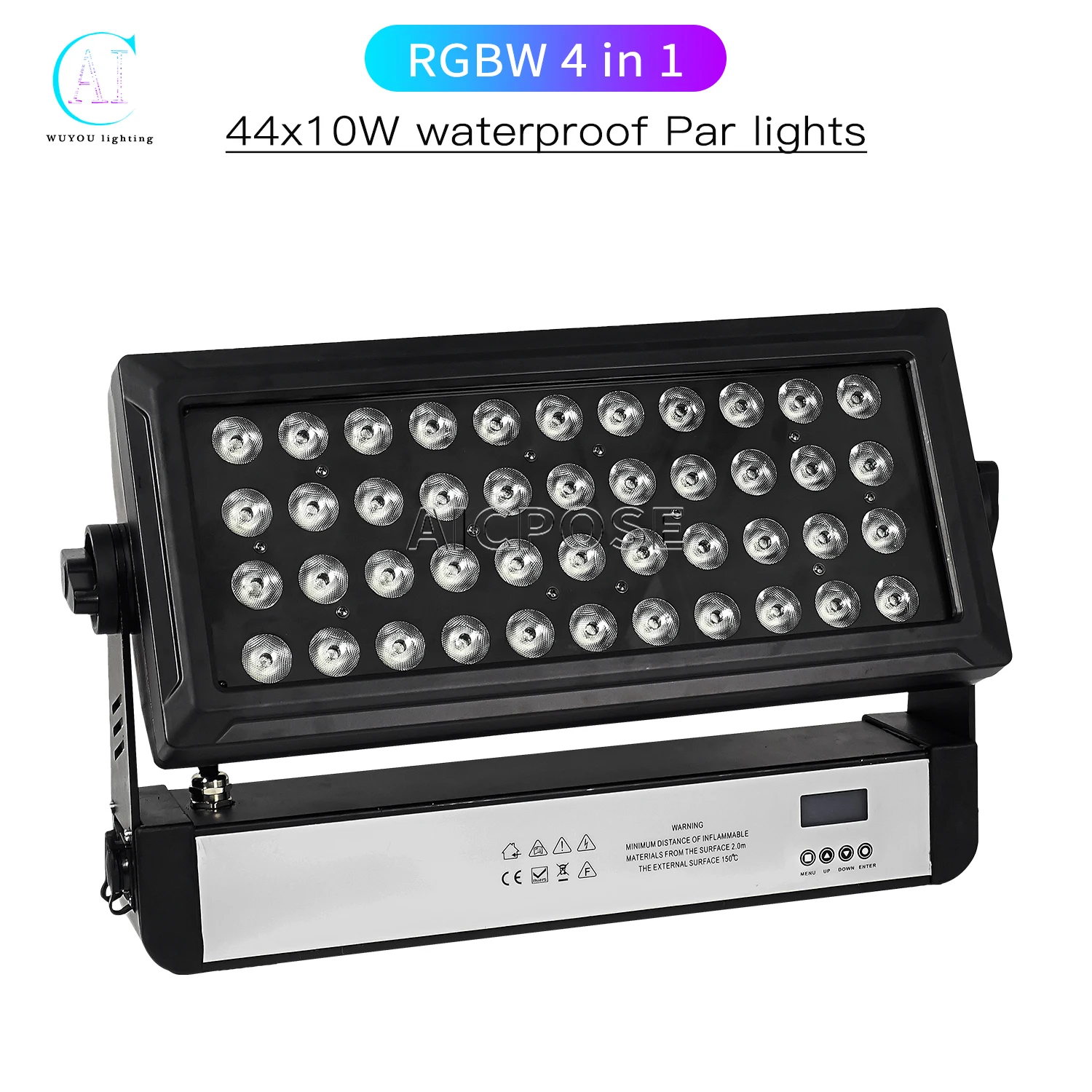 

44x10W RGBW 4 in 1 Waterproof LED Wall Washer DMX512 Control Outdoor Lighting DJ Disco Dance Floor Halloween Projector