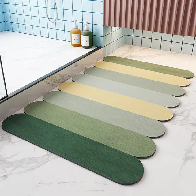 Alfombra de baño de diatomita, alfombrilla súper absorbente, Felpudo de  entrada, alfombras de baño, alfombra de