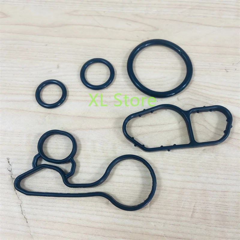 Engine Oil Cooler Filter Gasket Set 1 For Chevrolet Cruze Sonic Trax 1.4L Turbo OEM# 55565385 55568536 55568539 55568540 55565619