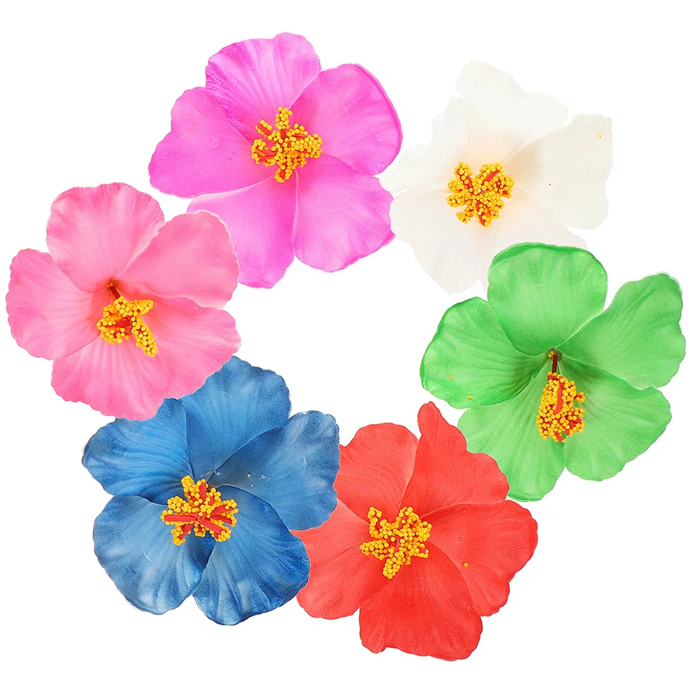 

6pcs/9pcs Colorful Flower Hair Clips For Women Girls Hairpins Egg Flower Barrette Hawaiian Wedding Party Accessories