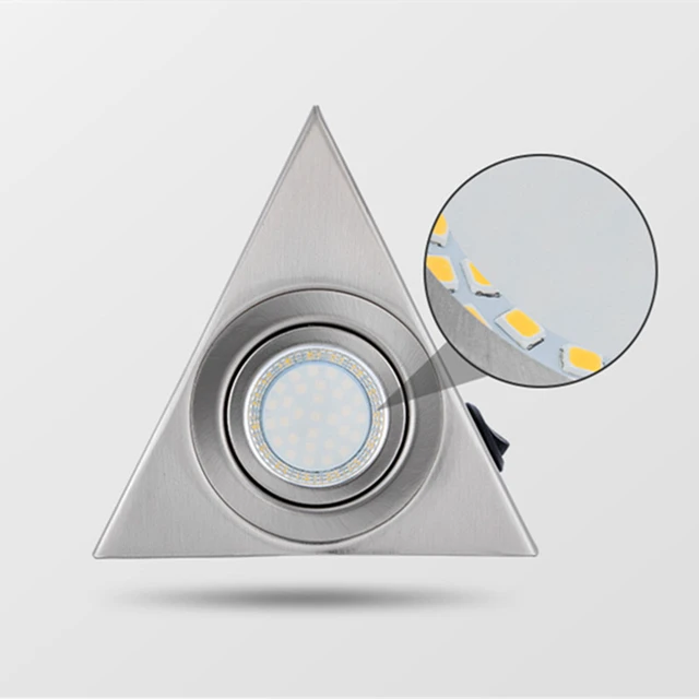 Applique Spot Triangle LED 220V sous élément meuble cuisine