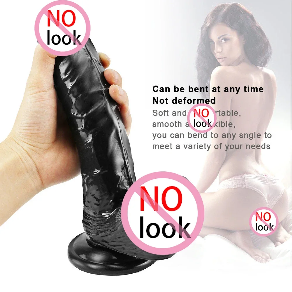 

Black penis large dildo for women simulated skin feel Dick's realistic penis silicone dildo adult sex toy retail store adult toy