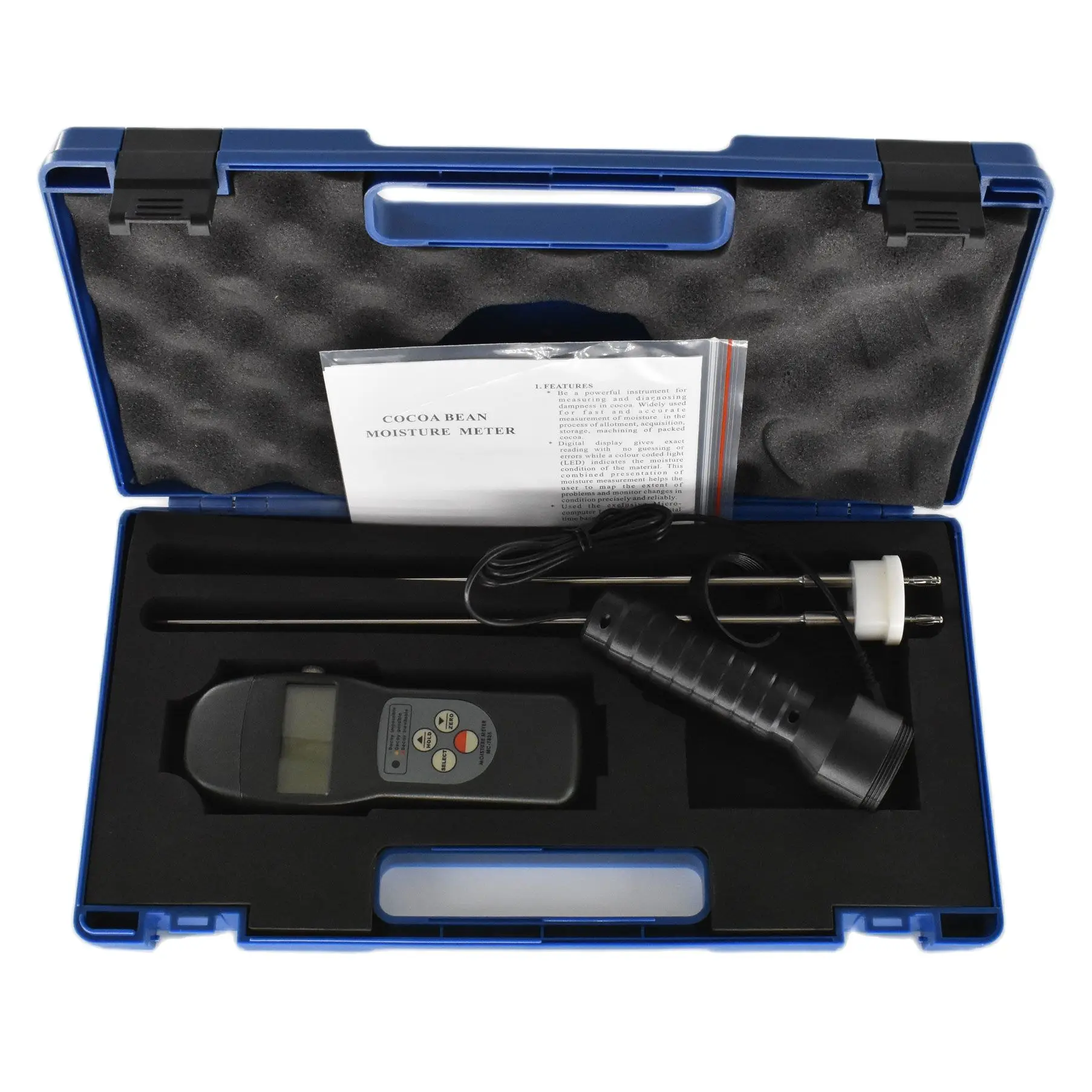 Cocoa Bean Moisture Meter Tester 0-24% MC-7825COCOA Digital display Moisture Gauge