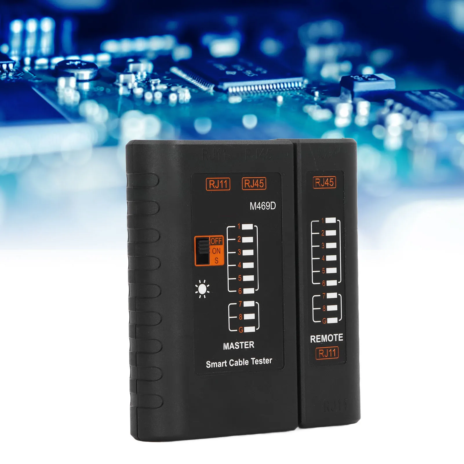 Cable Detector Network Cable Test Tool Network Tester LED ABS Accurate Detection Portable LAN Tester Black RJ45 RJ11