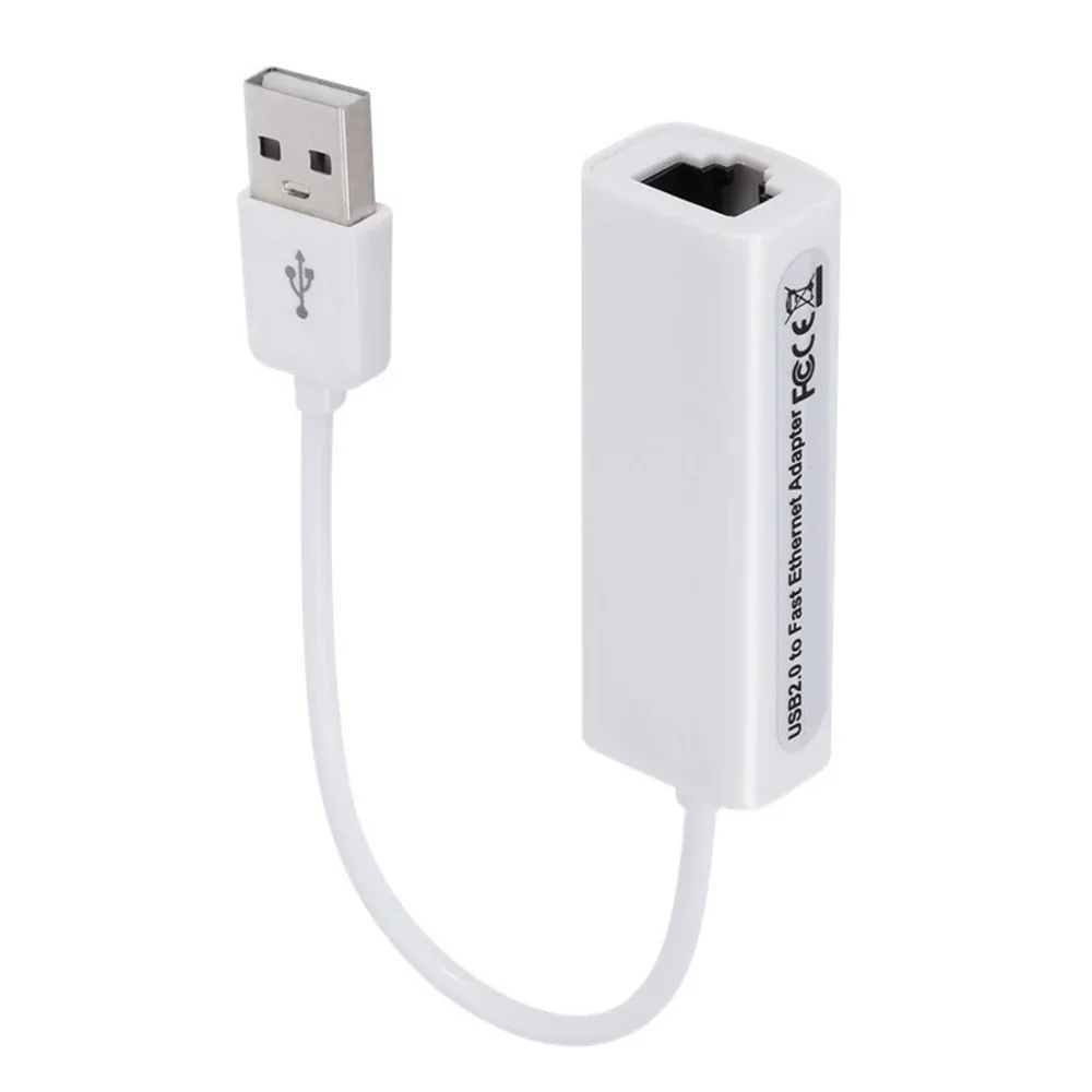 USB 2.0 유선 USB-RJ45 네트워크 카드 10/100Mbps USB-RJ45 이더넷 Lan 어댑터 네트워크 카드(PC 노트북용) Windows 7 8 10 11