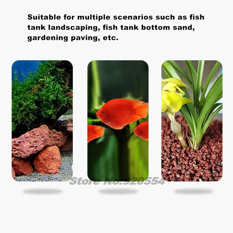 500g red/black volcanic rocks subtle underground rocks natural area Filter Granular special fish tanks