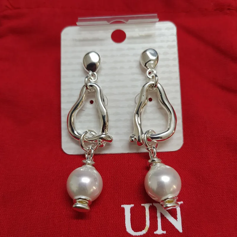 Yisheng alloy bead earrings, Silver clasp, fashion, with logo, wholesale, new 2021, European fashion gift bracelet