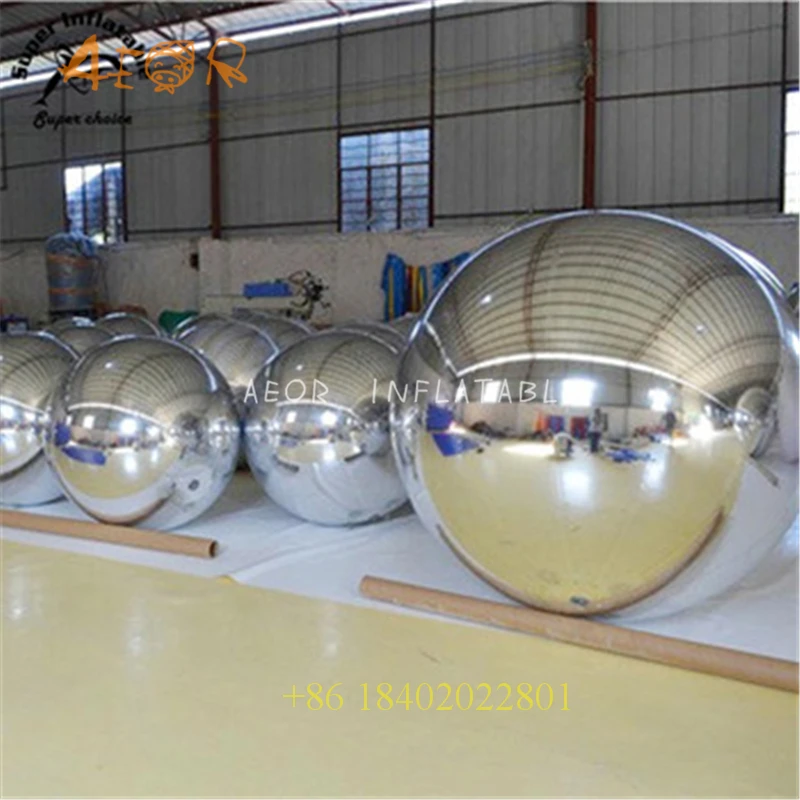 

Hot sale silver Inflatable Mirror Balloon giant pvc inflatable mirror ball For Event Decoration big shiny inflatable balls