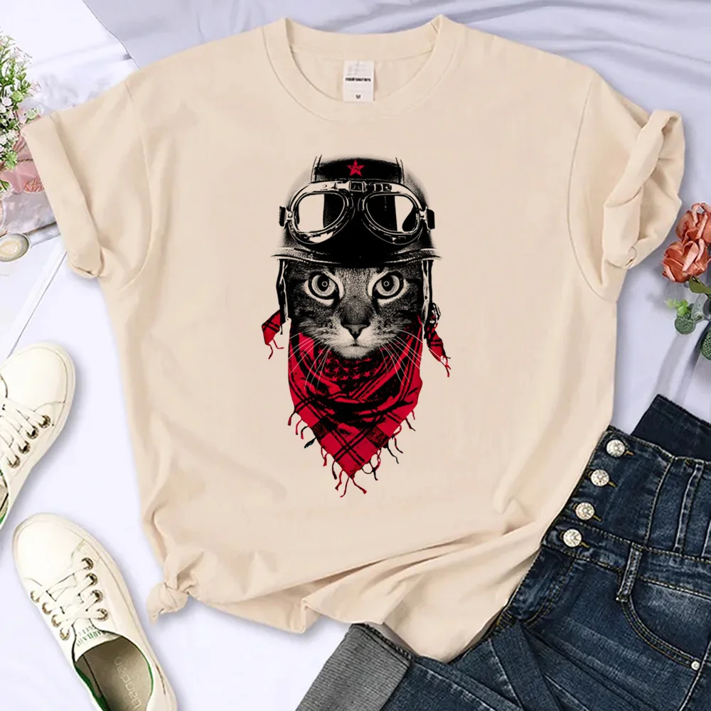 

Adventurer Cat t-shirts women streetwear manga top female comic clothing