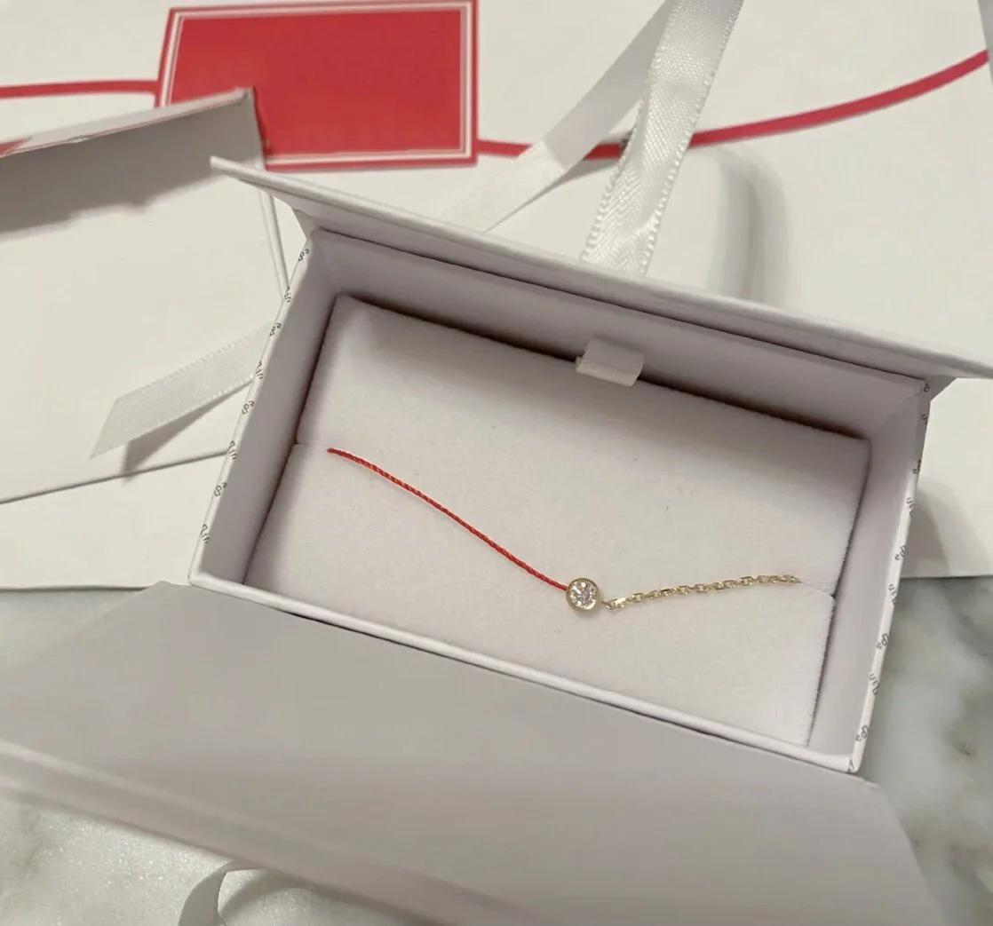 2022 Brand French Red Rope Bracelet Jewellery Dating Cute, Fashionable And Versatile Diamond Inlay Lucky Red Rope