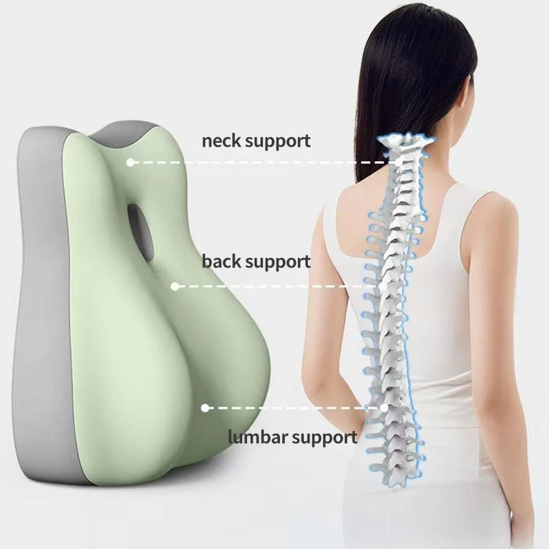 Butt Cushion Adults Lumbar Support Pillow Orthopedic Memory Foam Thickened Hip Seat Pad Sitting Lying Bed Car Rest Pillow