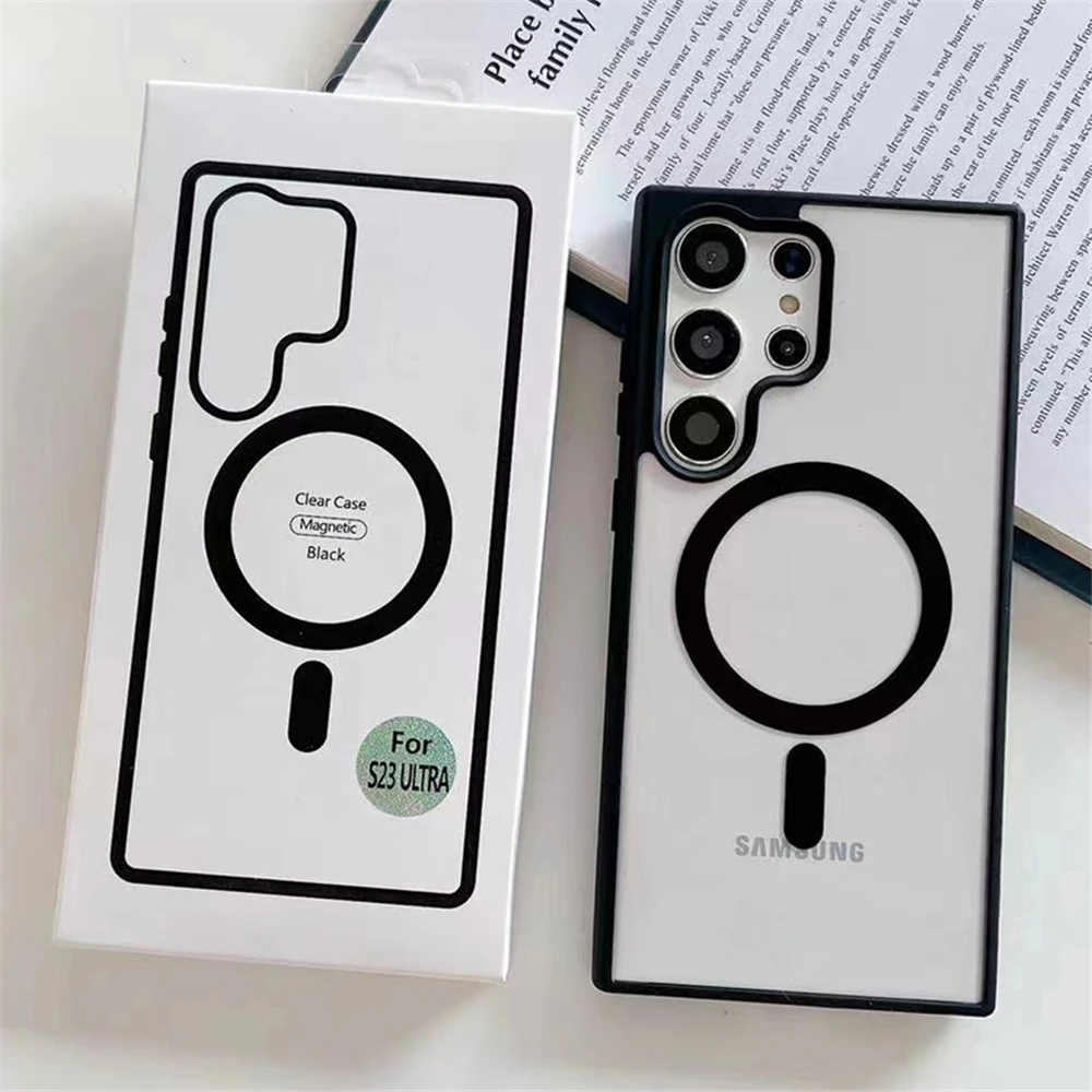 Luxury Clear MagSafe-Compatible Magnetic Wireless Charging Phone Case - Shockproof Cover