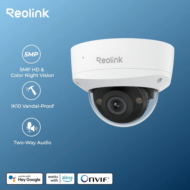 Reolink 5MP IK10 Vandal-Proof PoE Security Camera 4K Outdoor Turret IP Camera 8MP IP67 Waterproof Surveillance Cameras 1