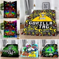 Cartoon Novelty Cool Gorilla tag Printed Blanket Picnic Blankets Warm Blanket Soft and Comfortable Blanket Home Travel Birthday 1