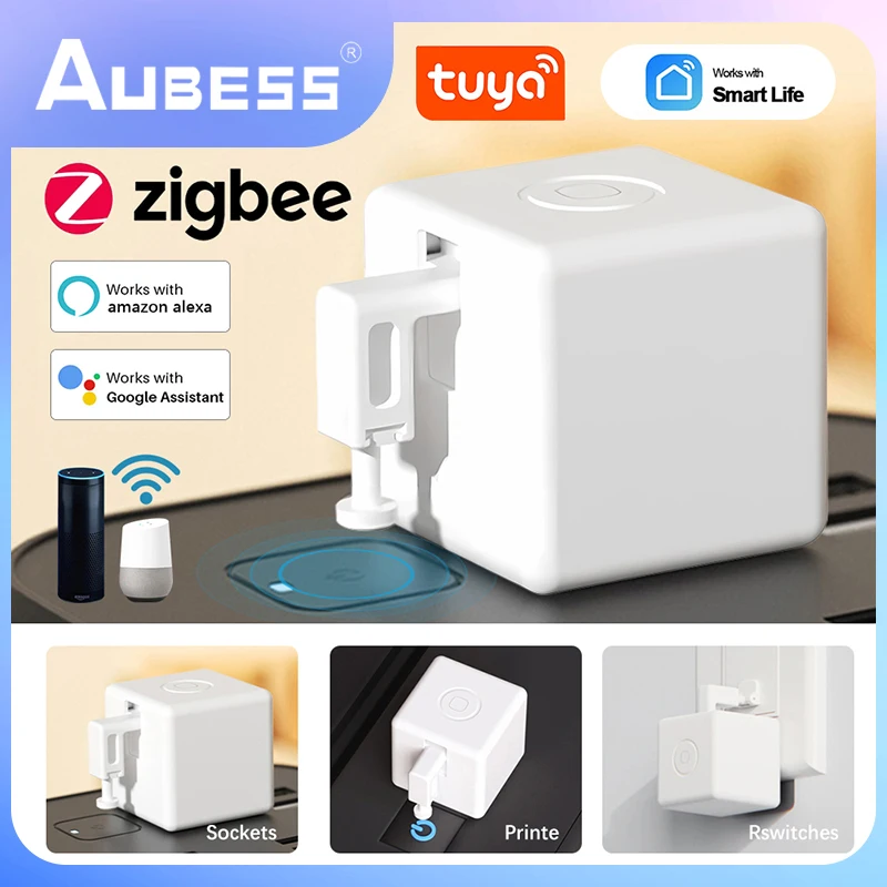 

Tuya Zigbee Fingerbot Plus Smart Fingerbot Switch Button Pusher Smart Life Timer Voice Control Works With Alexa Google Assistant