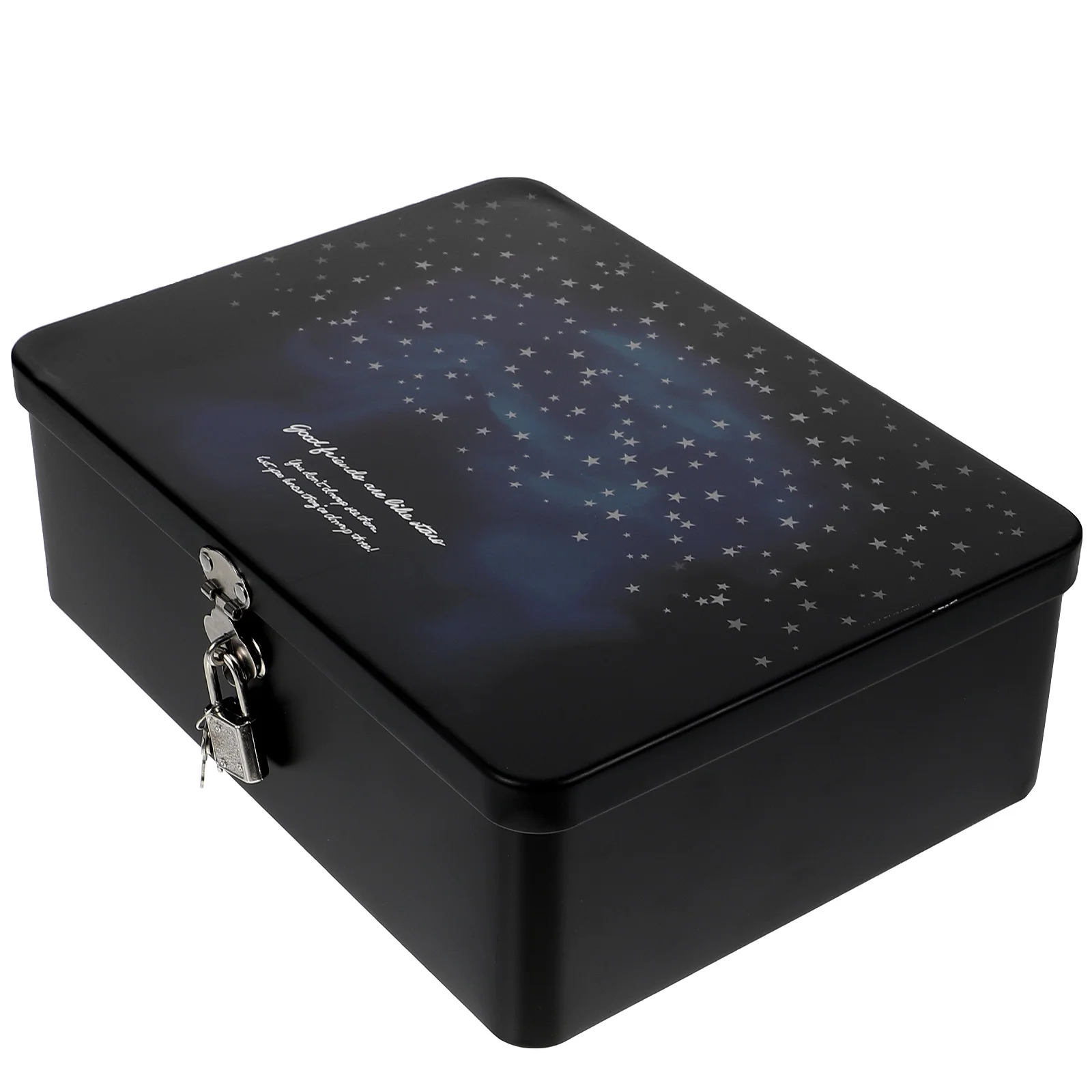 

Retro Tinplate Box with Lock Storage Piggy Bank Jewelry Souvenir Desktop Boxes Organizer Case Bins Container