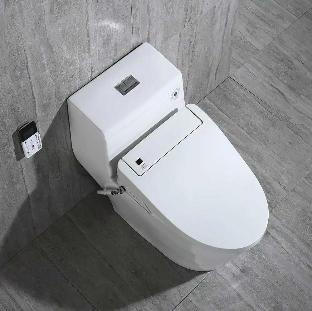 T-0008 Luxury Bidet Toilet Elongated One Piece Toilet with Advanced Bidet Seat Chair Height Smart Toilet Seat with Temperature 4