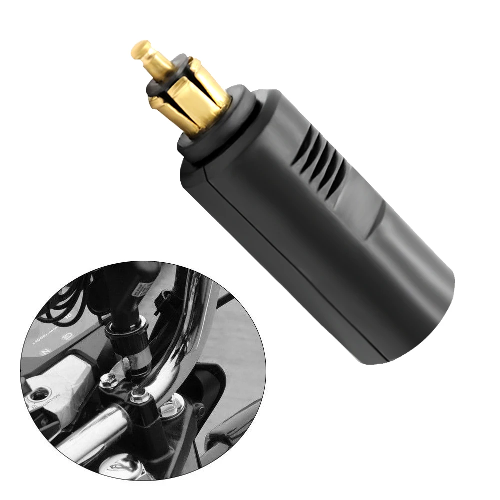 DC 12V 24V EU Plug Cigarette Lighter for BMW DIN Motorcycle Charger Socket Outlet Convert to Car Adapter Power Lead Cables