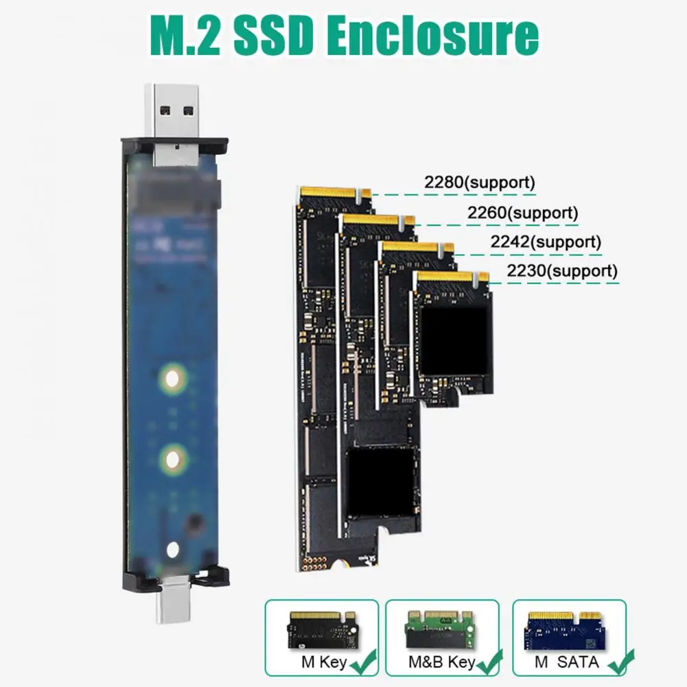 SSD Ŭ  ÷ ÷ M.2 NVMe/SATA Ÿ-C/USB3.1 SDD ϵ ũ ڽ ,  SSD ڽ