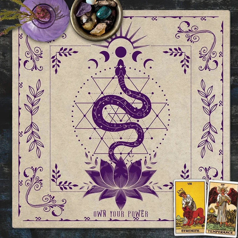 Tarot tablecloth Own Your Power Pastel Altar Cloth Alter Cloth Tarot Cloth For Spread Tarot Altar Decor Witchy Decor Tarot Mat 4