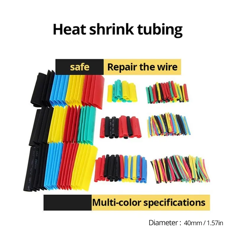 328PCS heat shrinkable tube insulation waterproof flame retardant sleeve