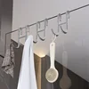 1/2 Pcs Shower Hook 304 Stainless Steel Glass Door Shower Hook Towel Rack Hooks Kitchen Bathroom Frameless Drilling-Free Hanger 2