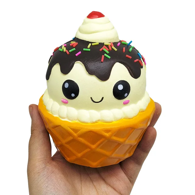 Squeeze toy cheese chocolate biscuit cute gourmet toy stress-relieving scent fun kids Christmas gift toy 3
