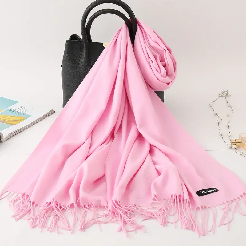 Solid Color Cashmere Scarf for Men Winter Pashmina Warm Neckerchief Navy Black Gray Men's Business Scarves Male Bufandas Shawls - Image 17