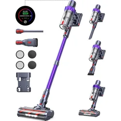 BuTure Cordless Vacuum Cleaner, 38Kpa 450W Stick Vacuum with Brushless Motor, Anti-Tangle Vacuum Cleaner for Home