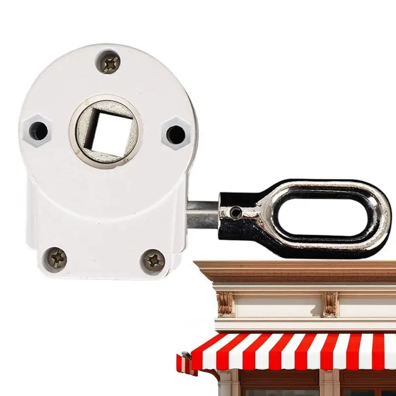 Outdoor Crank Gear Drive Awning Worm Gear Yard Lawn Balcony Patio Aluminum Alloy Awning Gearbox Canopy Accessories awning gearbox parts