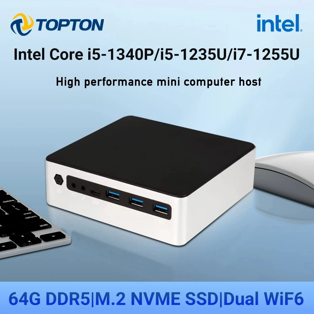 2025 Topton ポケット ミニコンピュータ i5 1340P i7 1255U 2xDDR5