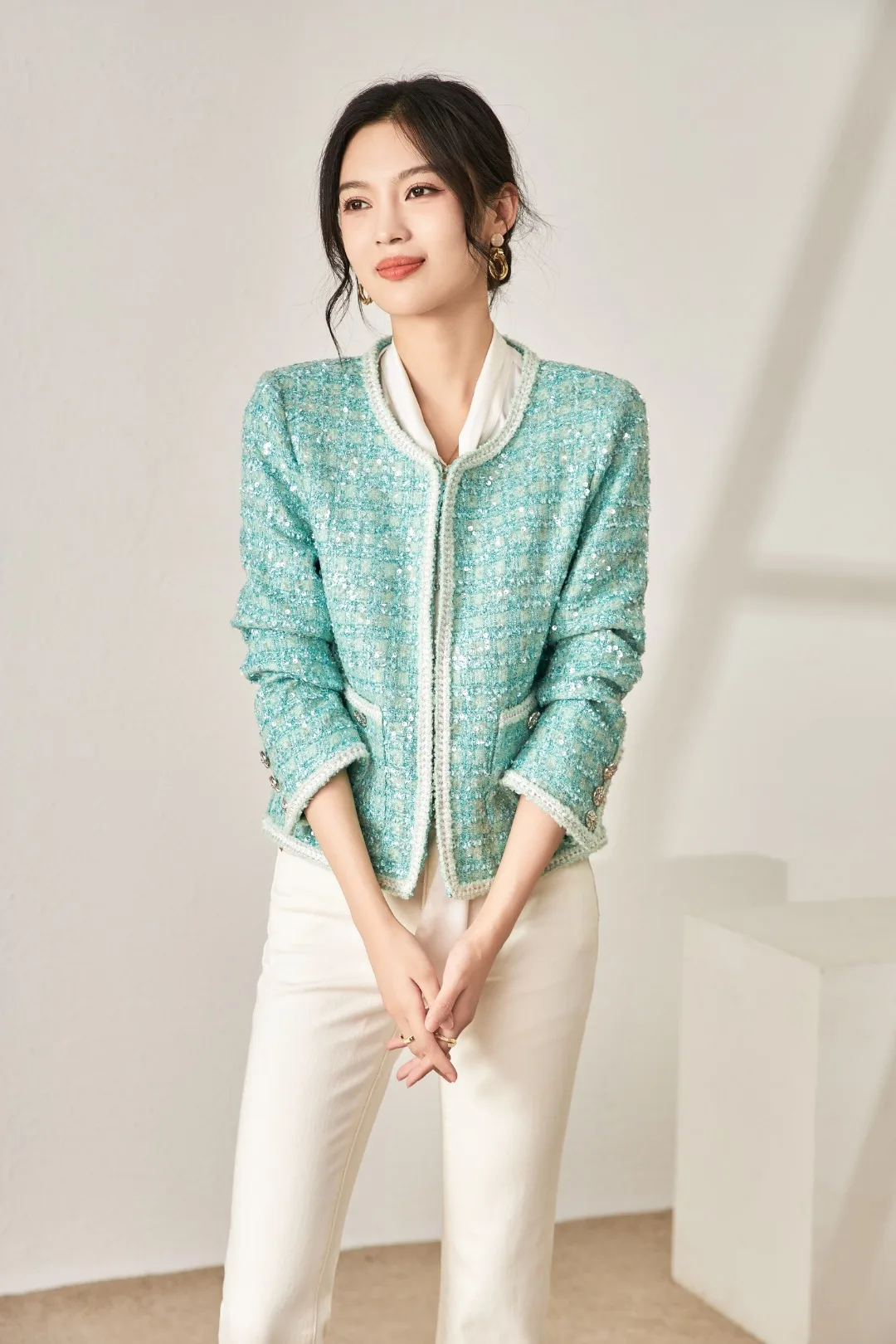 

2023 Autumn/Winter Fashion New Women's Clothing Sequins Jacket 0912