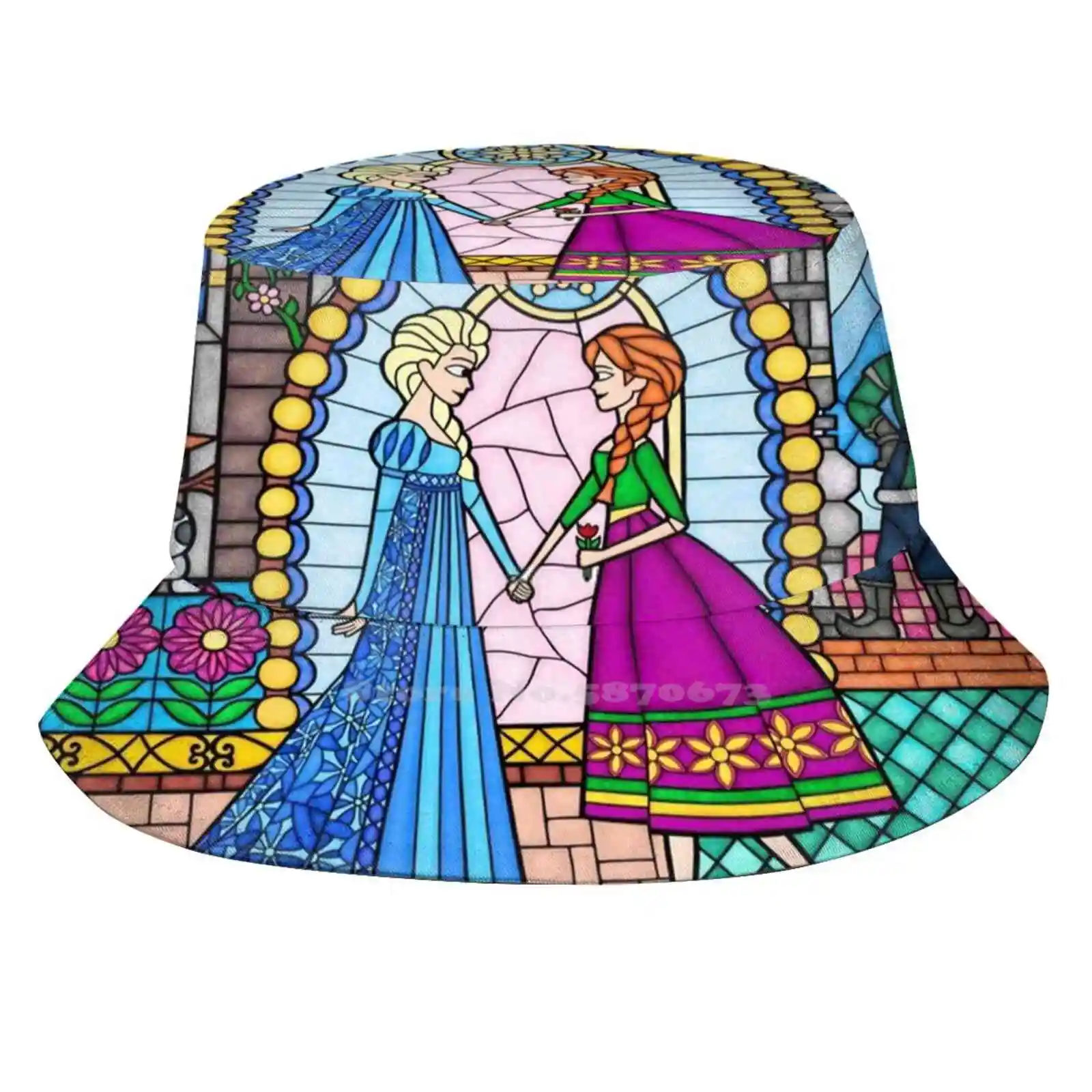 Sisterly Love In The Stained Glass Window Fishing Hunting Climbing Cap Cappelli Da Pescatore Elsa Anna Olaf Sven Krimoff Sisters Love