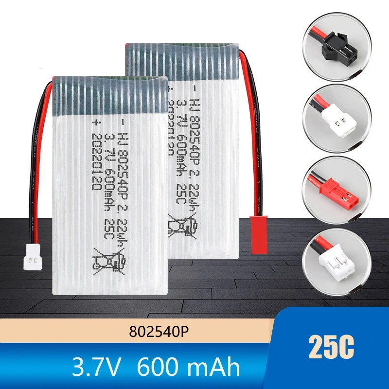 3.7v 600mAh 25C Capacité de LiPo Batterie 802540 Molex 50005 non PVC