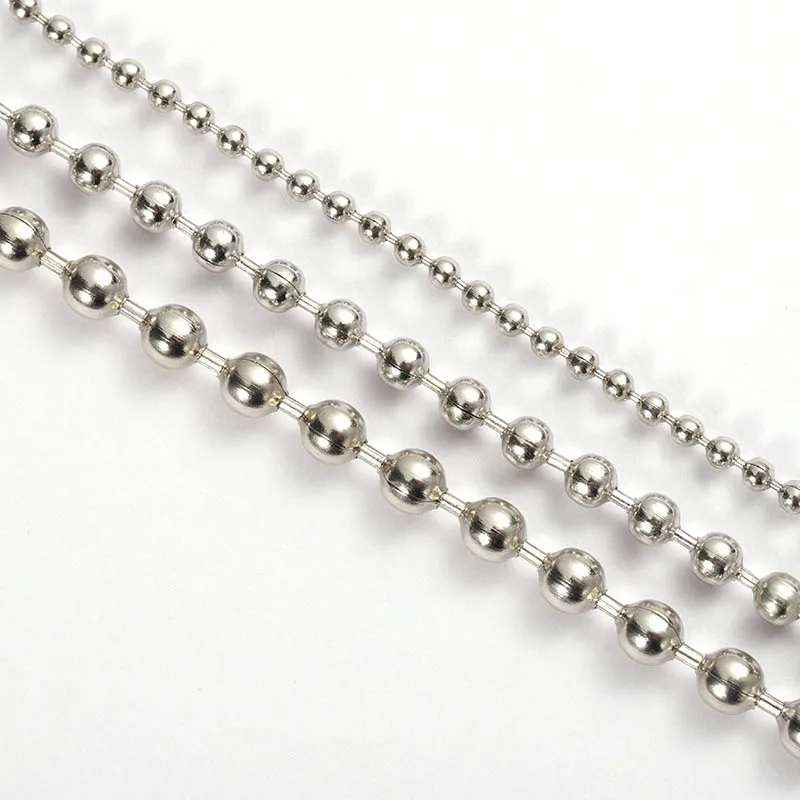 Stainless Steel Ball Chains Necklaces  Stainless Steel Jewelry Making -  1.2-3mm - Aliexpress