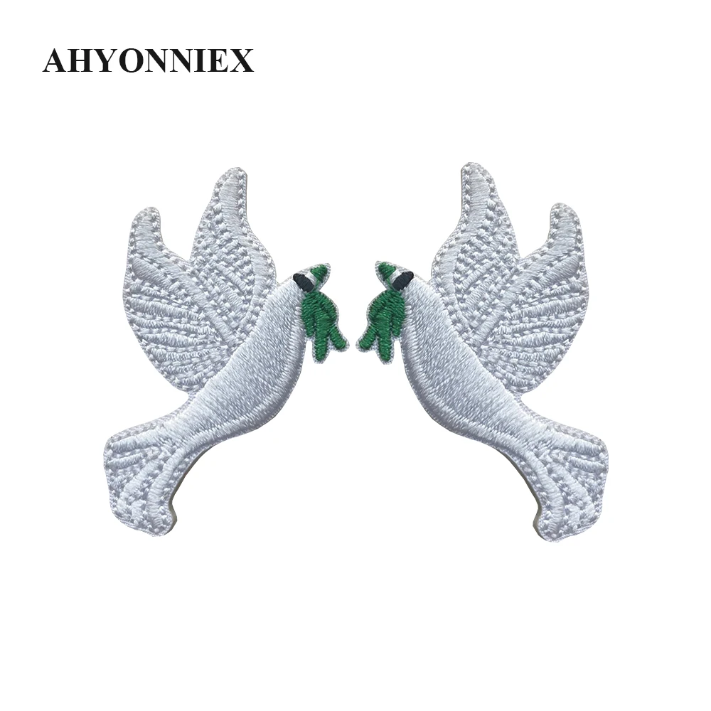 10 Pcs/Lot Embroidery Pigeon Patch Kid's Clothing Patches Backpack Sticker Fabric Applique Small Iron On Patches
