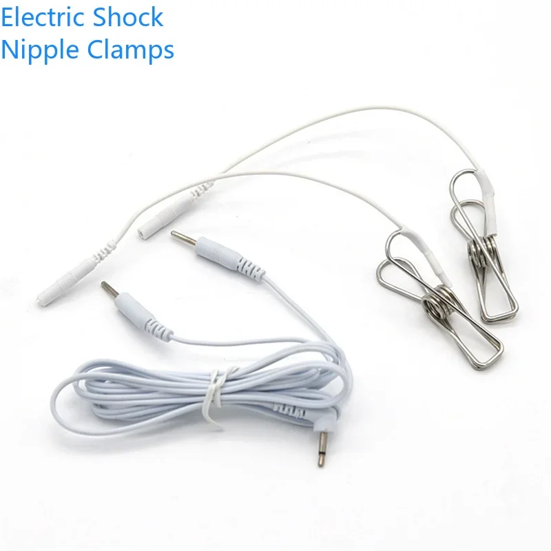 Stimulator Nipple Clamp Electro Shock Sex Toys For Lesbian Electrical Stimulation Massage Clitoris Nipple Clamps Female Breast