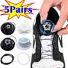 5Pair Metal Wire Swivel Automatic Buckle Rope Sneaker ShoeLaces for Kids Adult No Tie Shoe Laces Quick Lock Shoestrings Sneakers 1