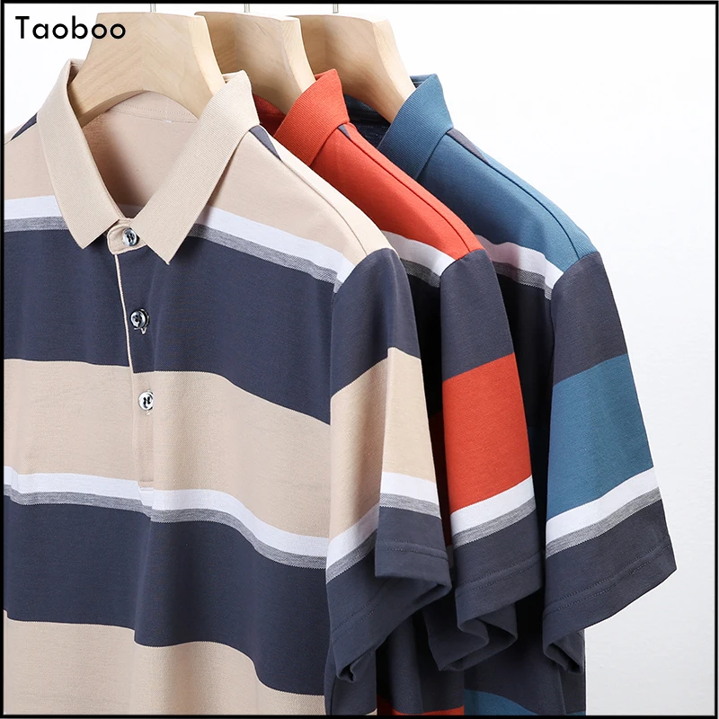 

High Grade Summer Striped Embroidery Polo Shirts Business Short Sleeve t shirt for men Fashion Casual Tops New Men's shirts 2022
